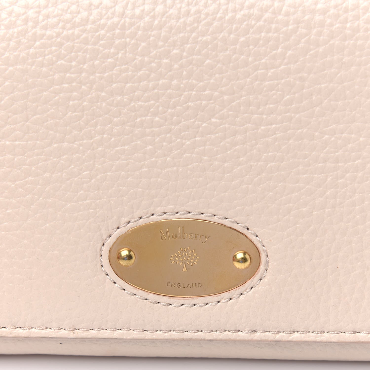 Mulberry Small Classic Grain Medium Plaque French Purse Wallet Rosewater 16 of 17