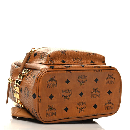 MCM Visetos Side Stud Mini Stark Backpack Cognac 4 of 9