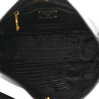 Prada Vitello Daino Side Pocket Hobo Black 5 of 10