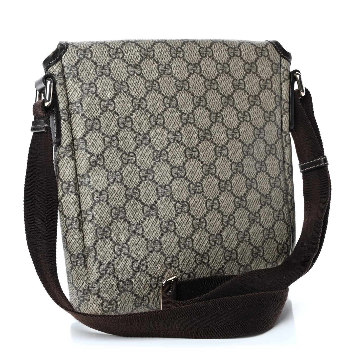 GG Plus Monogram Small Flap Messenger Bag Beige Dark Brown