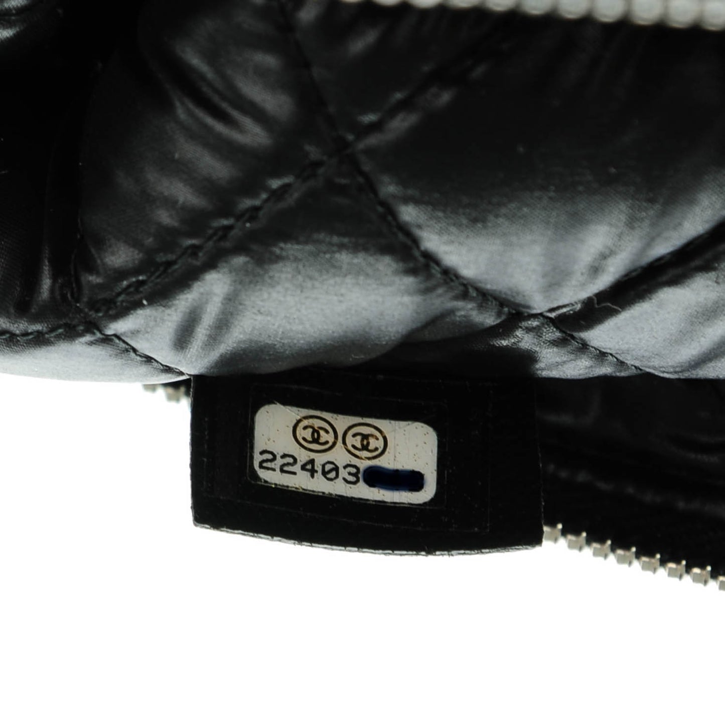 Lambskin Quilted Large Cosmetic Case Black