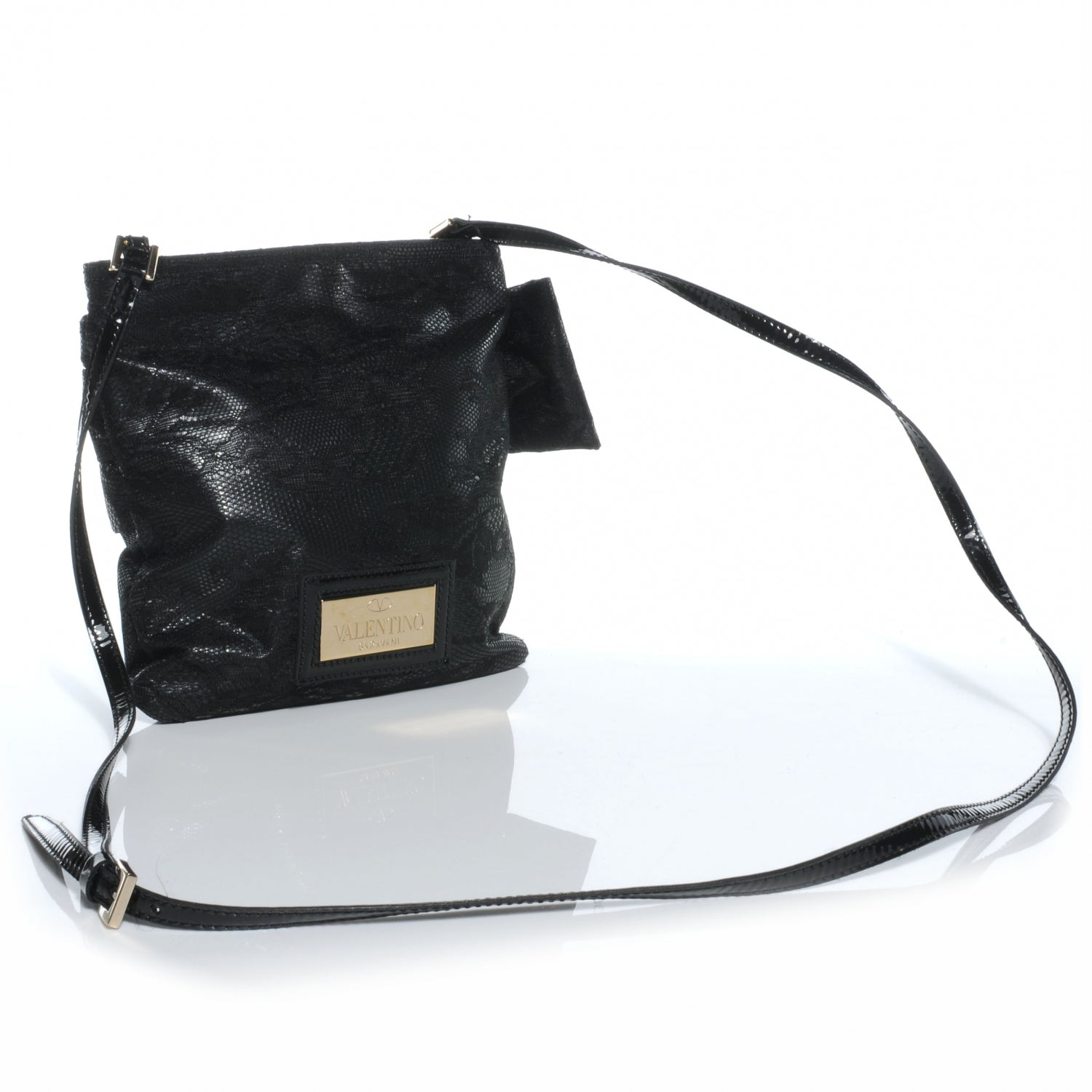 Valentino Garavani Lace Bow Crossbody Bag Black 3 of 8
