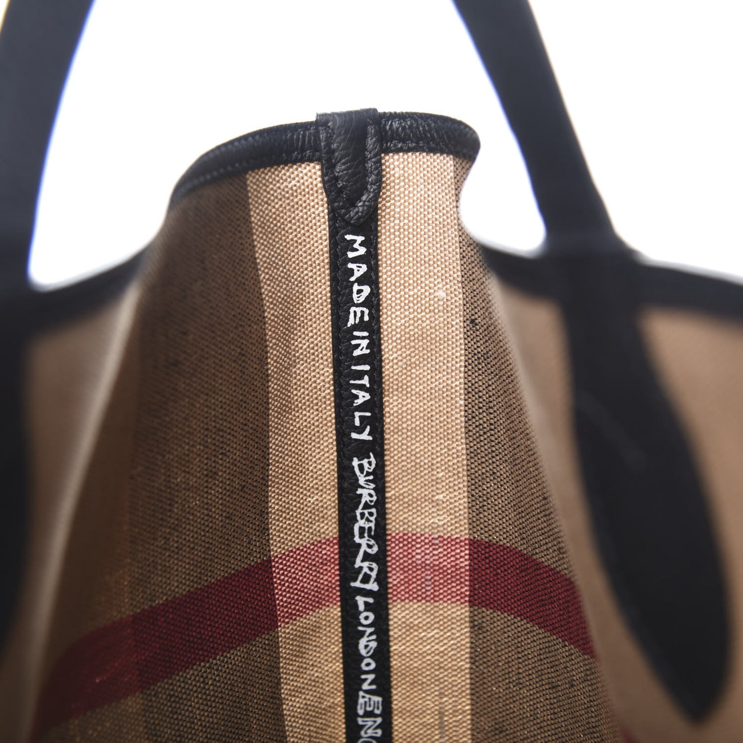 Coated Canvas Mega Check Medium Doodle Tote Black