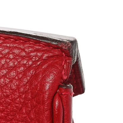 Hermes Taurillon Clemence Birkin 35 Rouge Vif 11 of 11