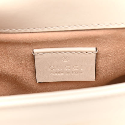 Gucci Calfskin Matelasse Mini GG Marmont Top Handle Shoulder Bag White 6 of 11
