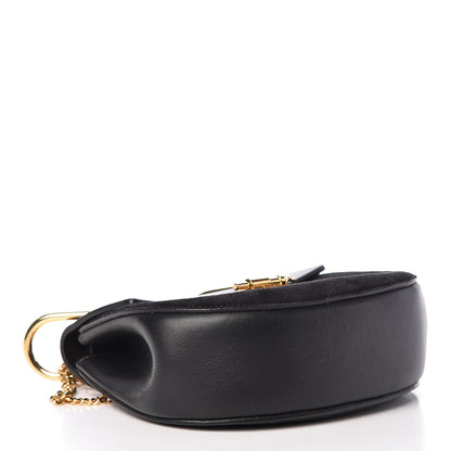 Chloe Suede Calfskin Mini Drew Shoulder Bag Black 4 of 10