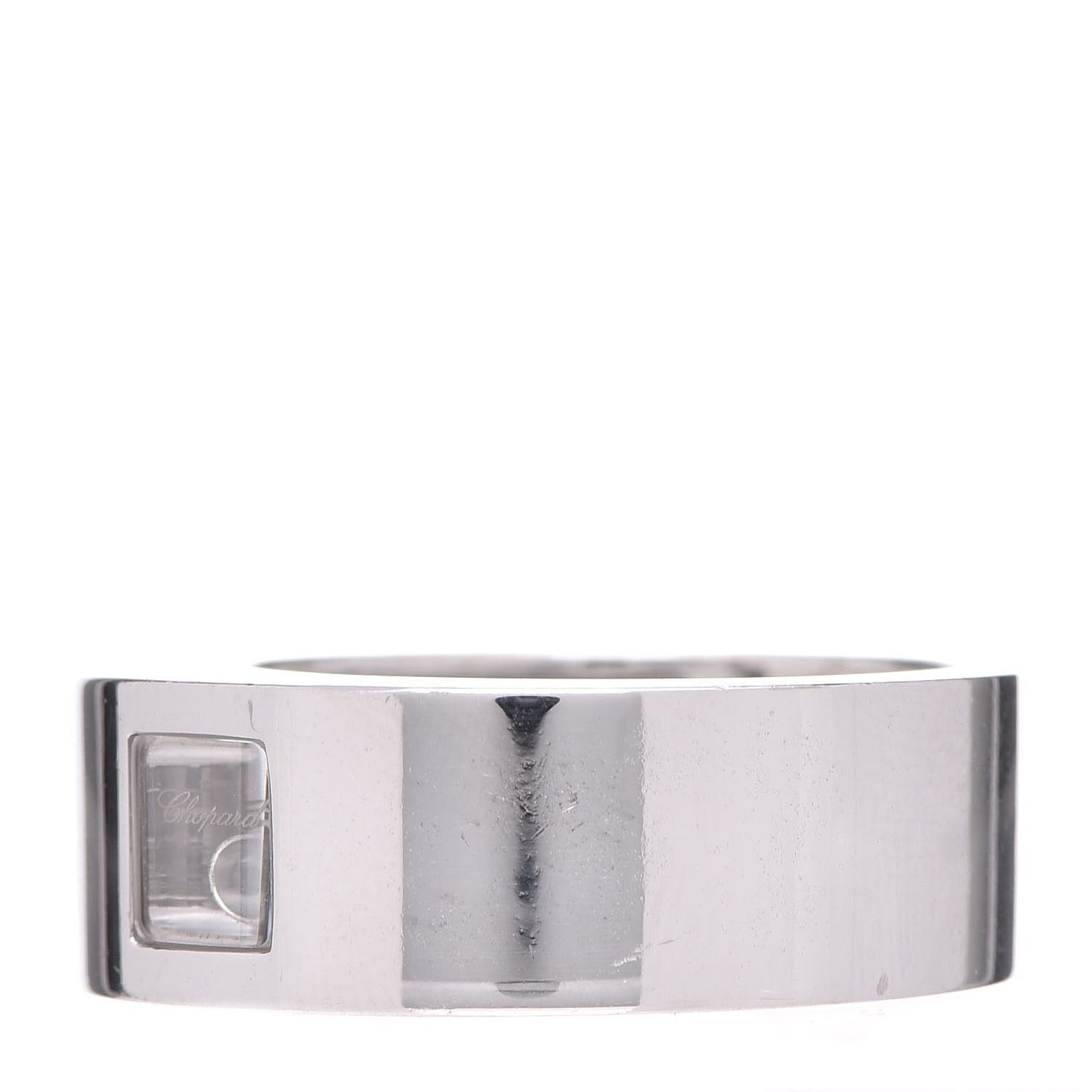 18K White Gold Happy Diamond Square Band Ring 54 6.75