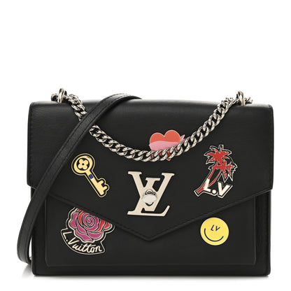 Louis Vuitton Soft Calfskin Pins My Lockme Chain Bag BB Black 1 of 14