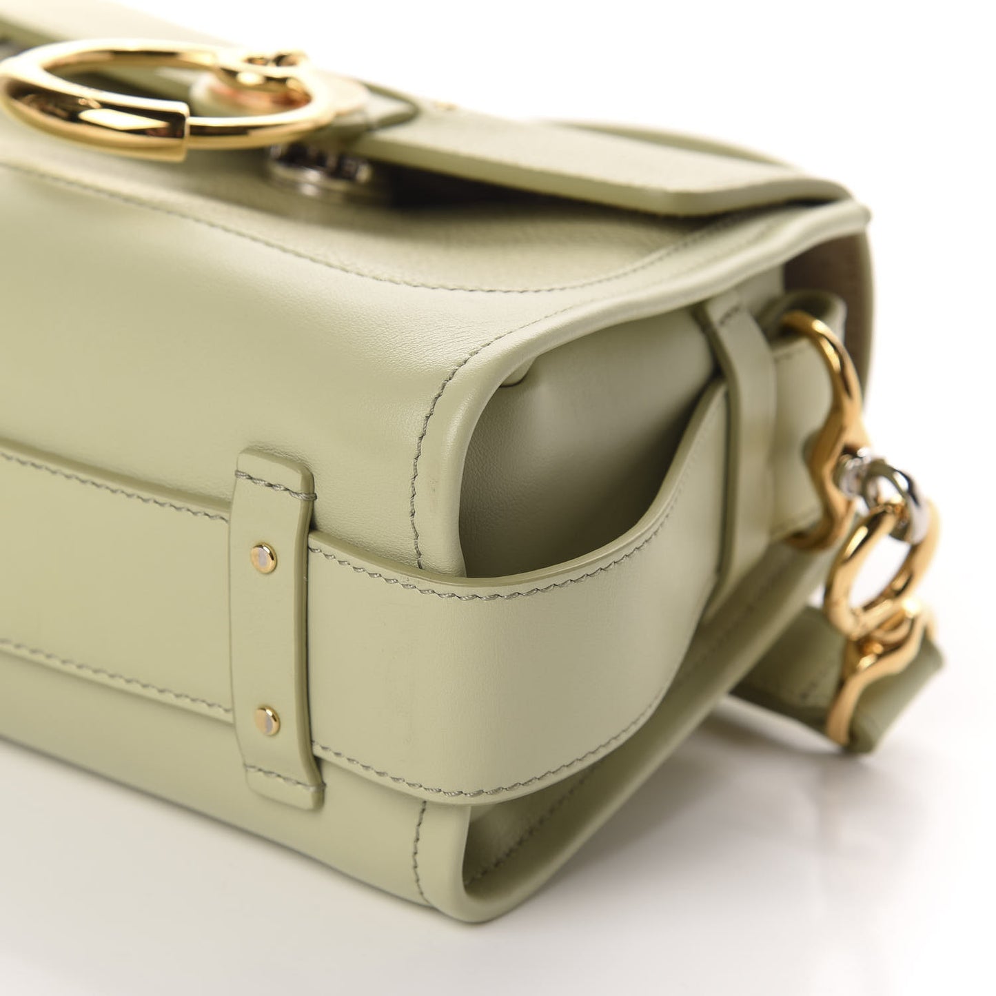 Calfskin Mini Tess Day Bag Light Eucalyptus