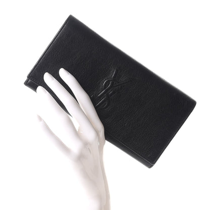 Saint Laurent Goatskin Monogram Classic Flap Wallet Black 2 of 8
