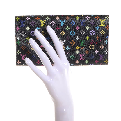 Louis Vuitton Monogram Multicolor Sarah Wallet NM Black Grenade 2 of 8