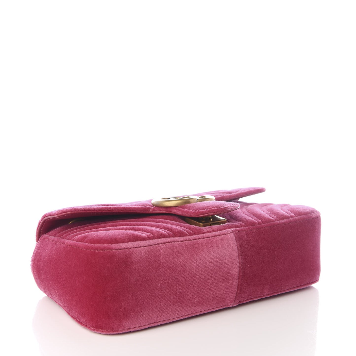 Velvet Matelasse Mini GG Marmont Shoulder Bag Light Raspberry Rose