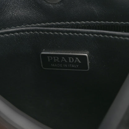 Prada Spazzolato Cleo Shoulder Bag Black 7 of 10