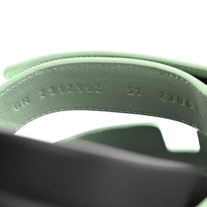 Hermes Epsom Womens Chypre Sandals 37 Vert Jade 7 of 8