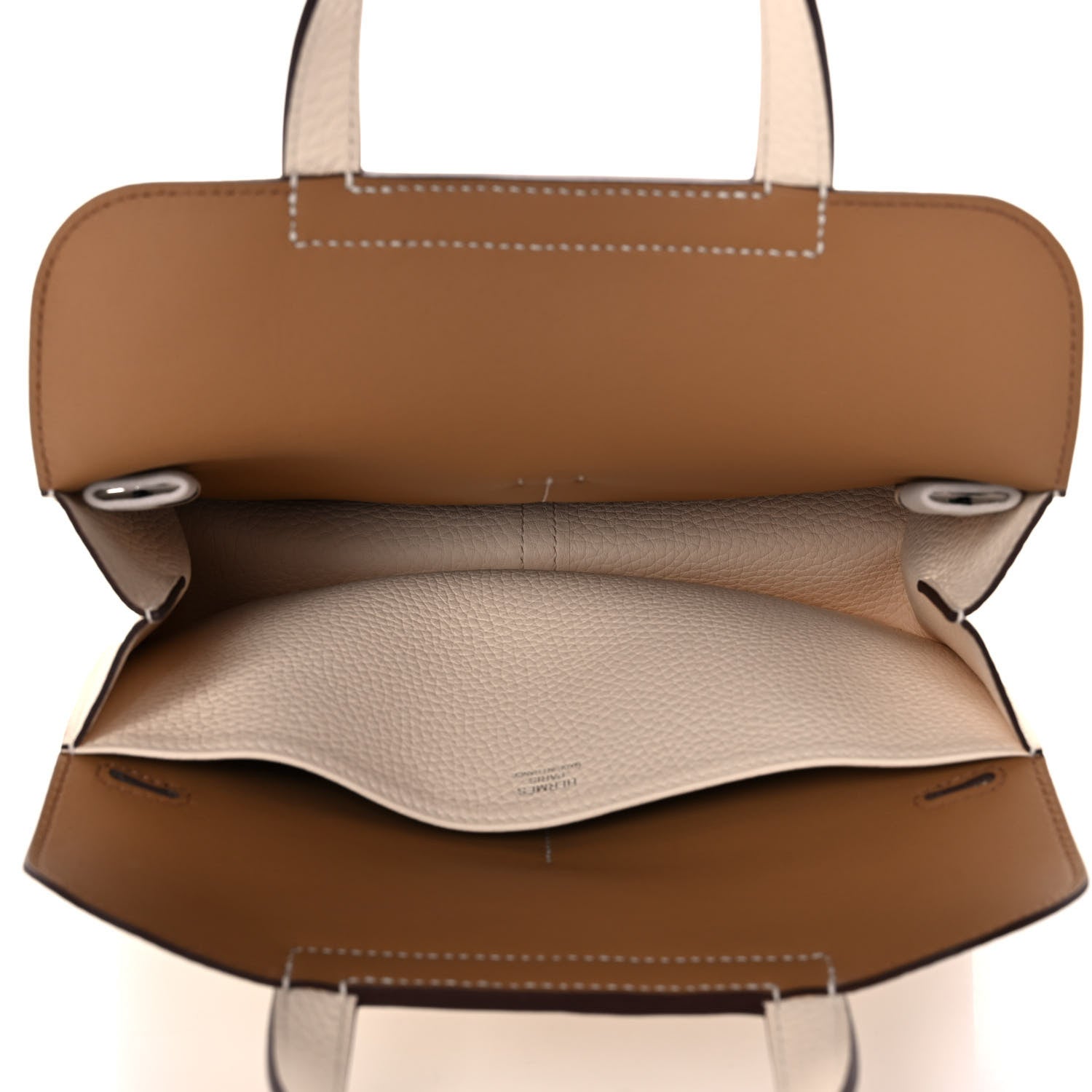 Hermes Taurillon Clemence Verso Halzan 25 Nata Biscuit 6 of 11