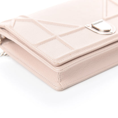 Christian Dior Grained Calfskin Diorama Wallet on Chain Pouch Nude 8 of 9