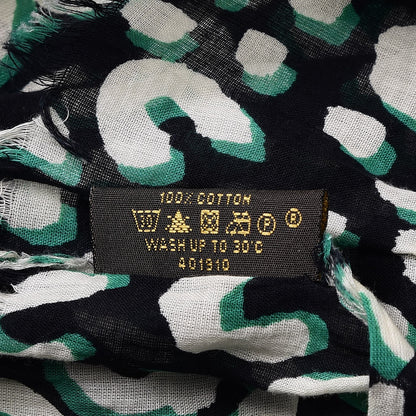 Louis Vuitton Cotton Leopard Stole Blue Infini 6 of 6
