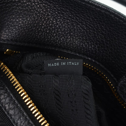 Prada Vitello Daino Tote Nero Black 7 of 8