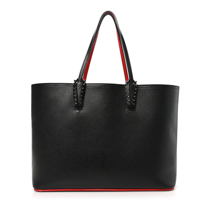 Christian Louboutin Calfskin Spikes East West Cabata Tote Black 1 of 15