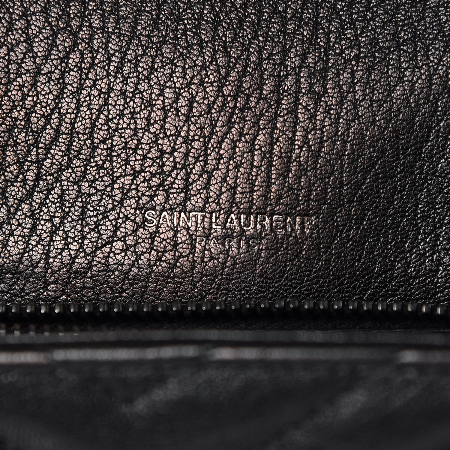 Saint Laurent Sheepskin Matelasse Chevron Monogram Medium College Bag Black 6 of 11