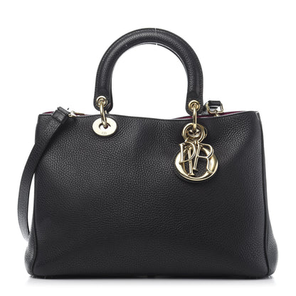 Christian Dior Bullcalf Small Diorissimo Tote Black Rose Indien 1 of 16