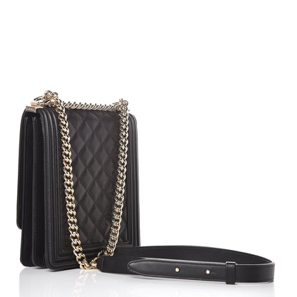 Chanel Calfskin Quilted North South Boy Flap Black 3 of 8