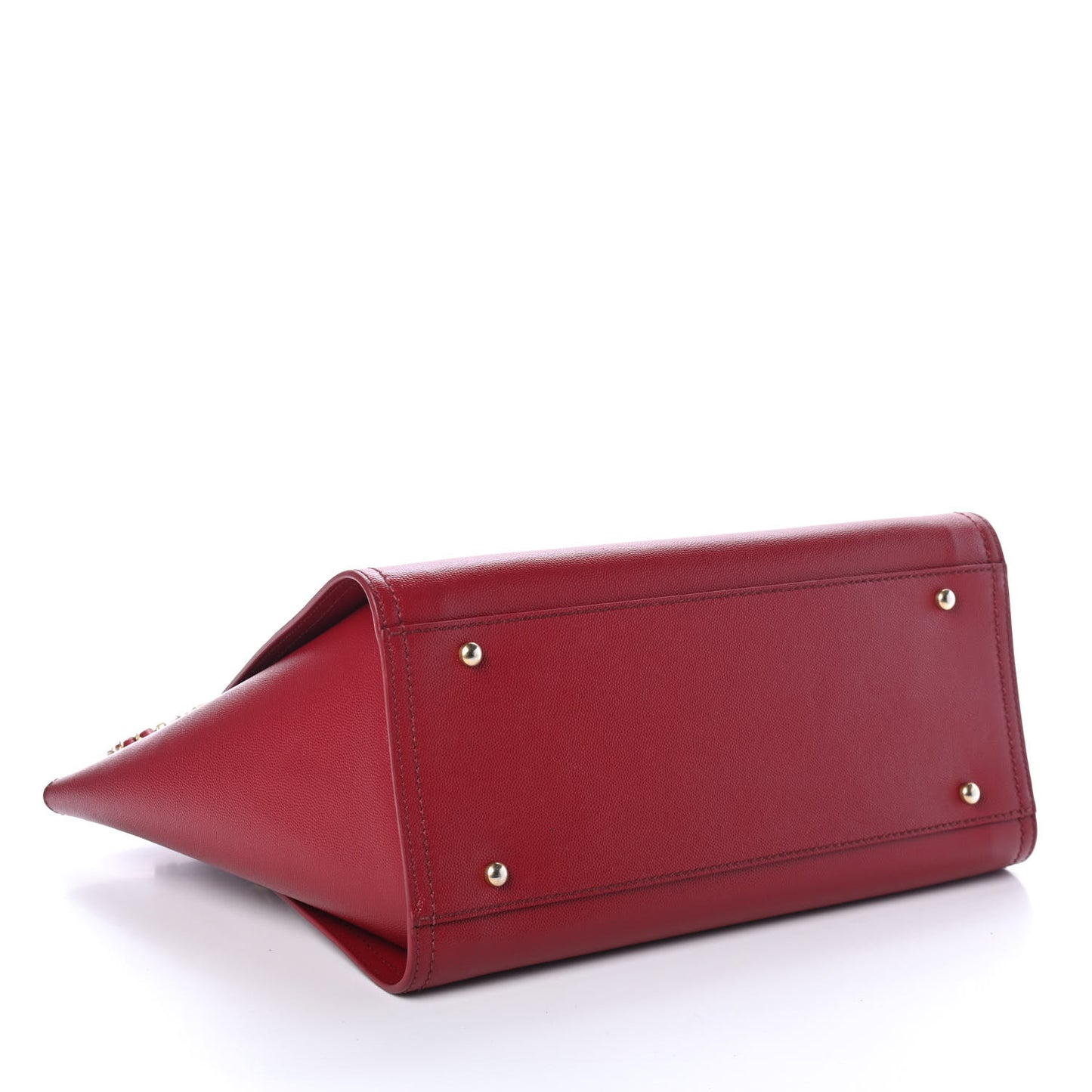 Caviar Small Studded Deauville Tote Red