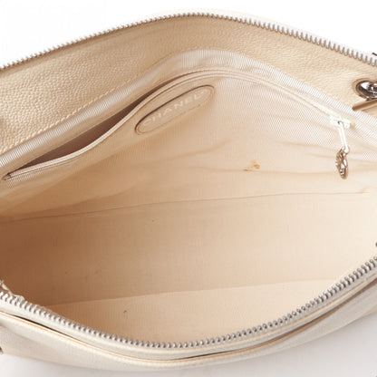 Chanel Caviar Large CC Shoulder Bag Ivory 8 of 12