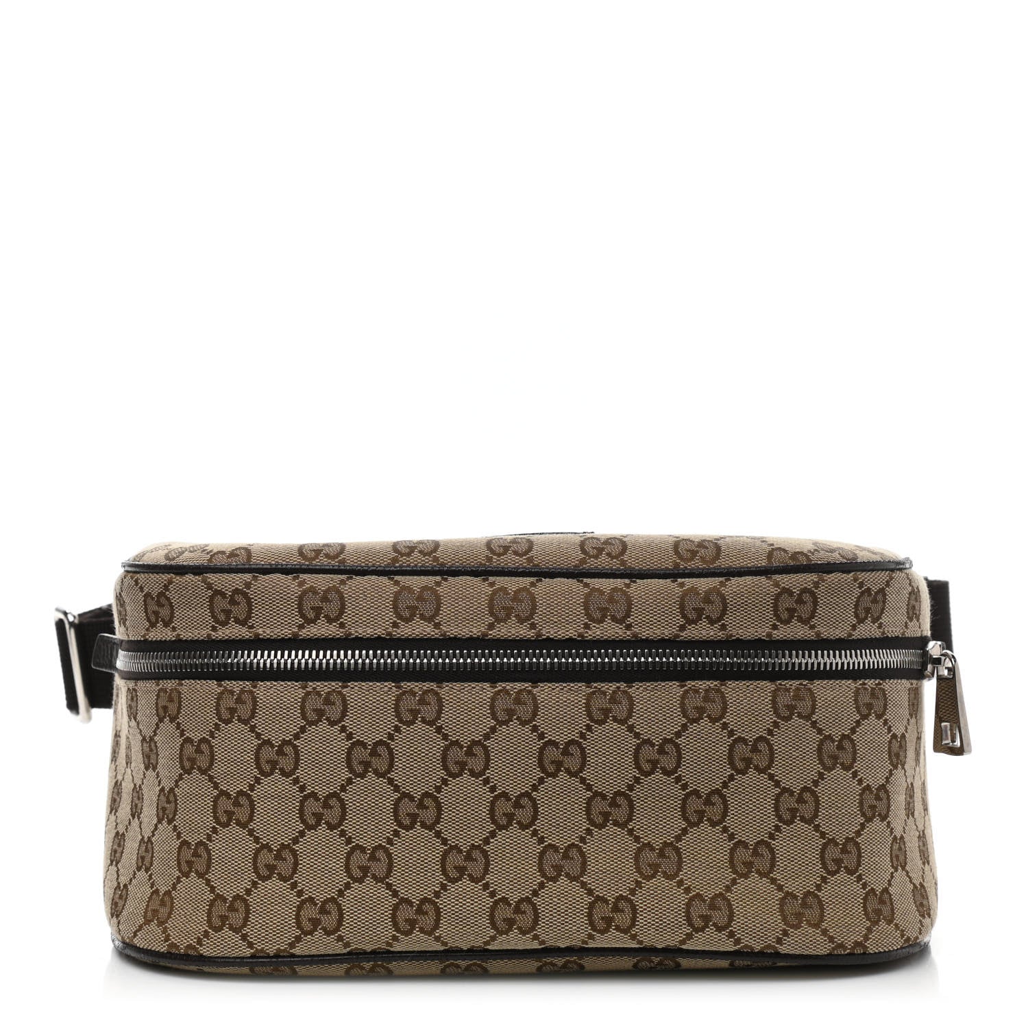 Gucci Monogram Dollar Calfskin Waist Pouch Beige Ebony Testa di Moro Marrone Scuro 1 of 10