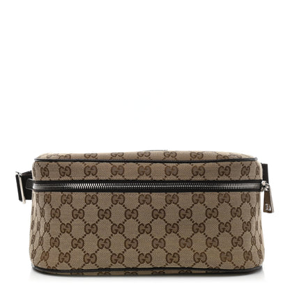 Gucci Monogram Dollar Calfskin Waist Pouch Beige Ebony Testa di Moro Marrone Scuro 1 of 10