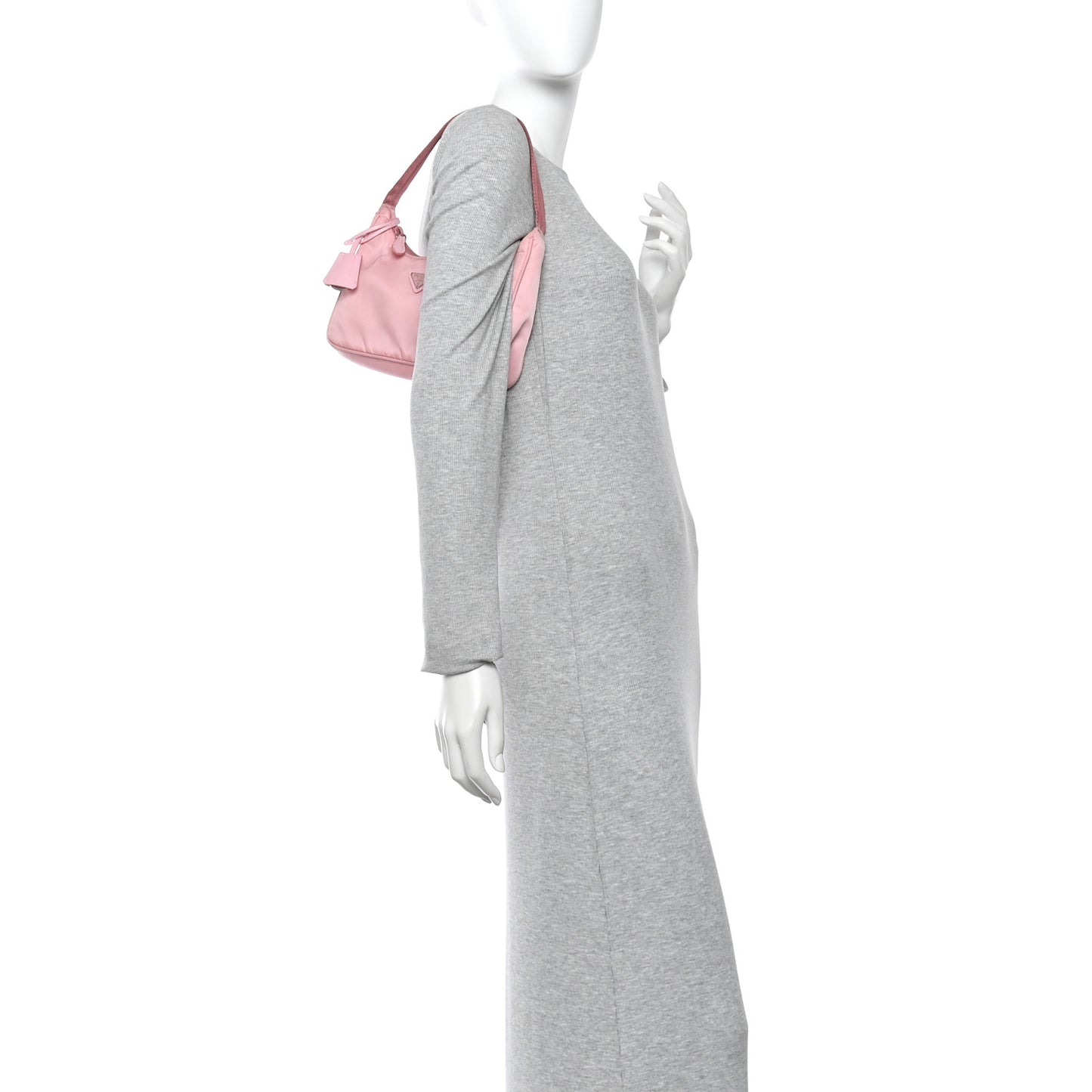Tessuto Nylon Saffiano Mini Re-Edition 2000 Bag Rosa Rosa