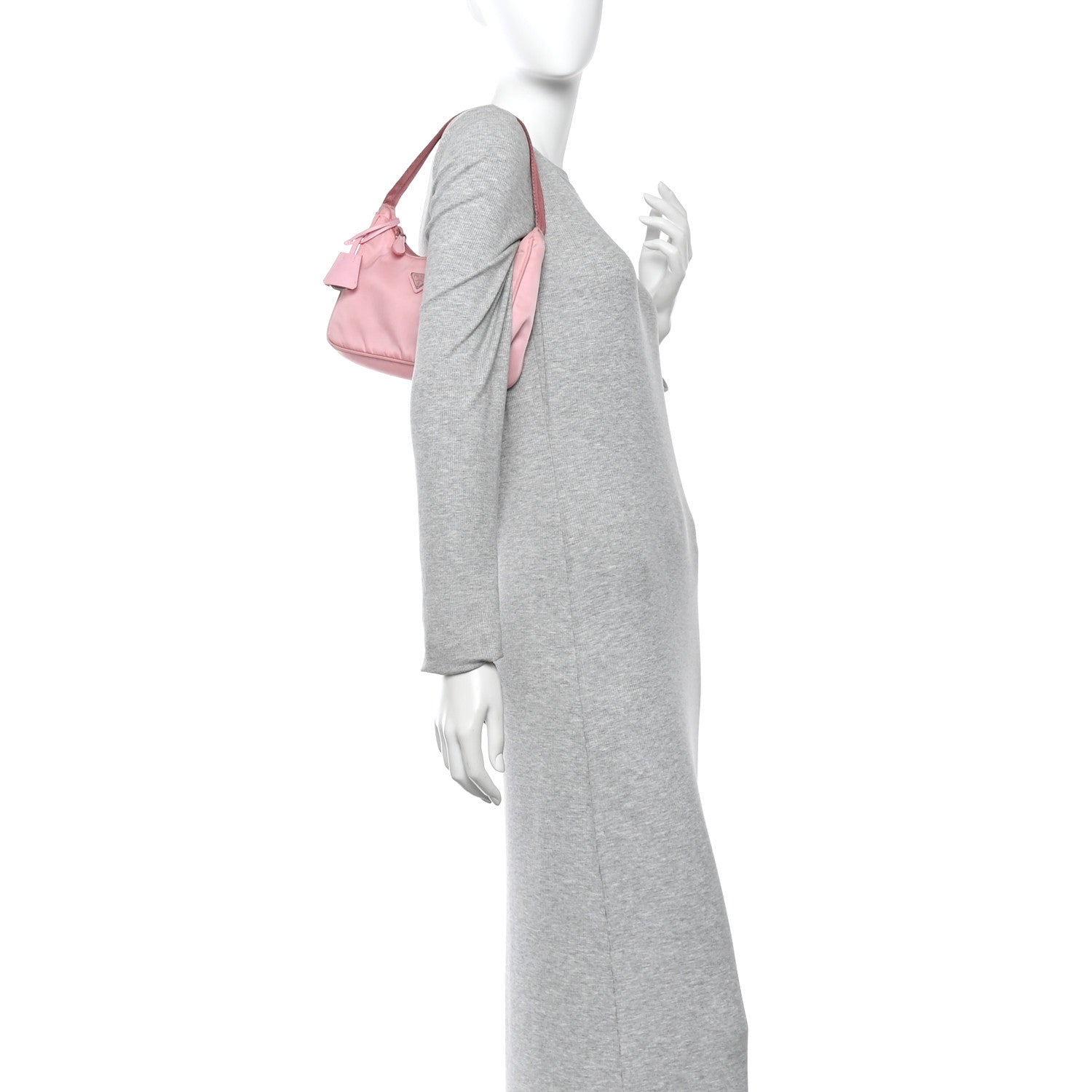 Prada Tessuto Nylon Saffiano Mini Re-Edition 2000 Bag Rosa Rosa 2 of 12