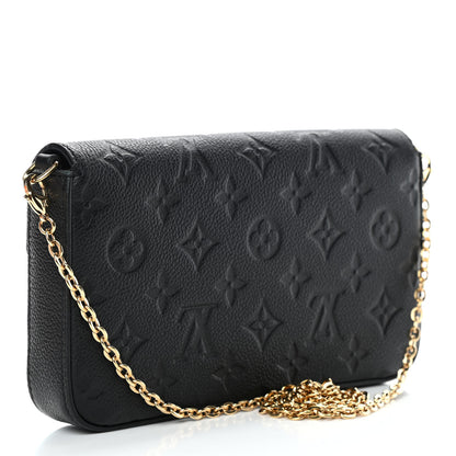 Louis Vuitton Empreinte Pochette Felicie Chain Wallet Black 3 of 5