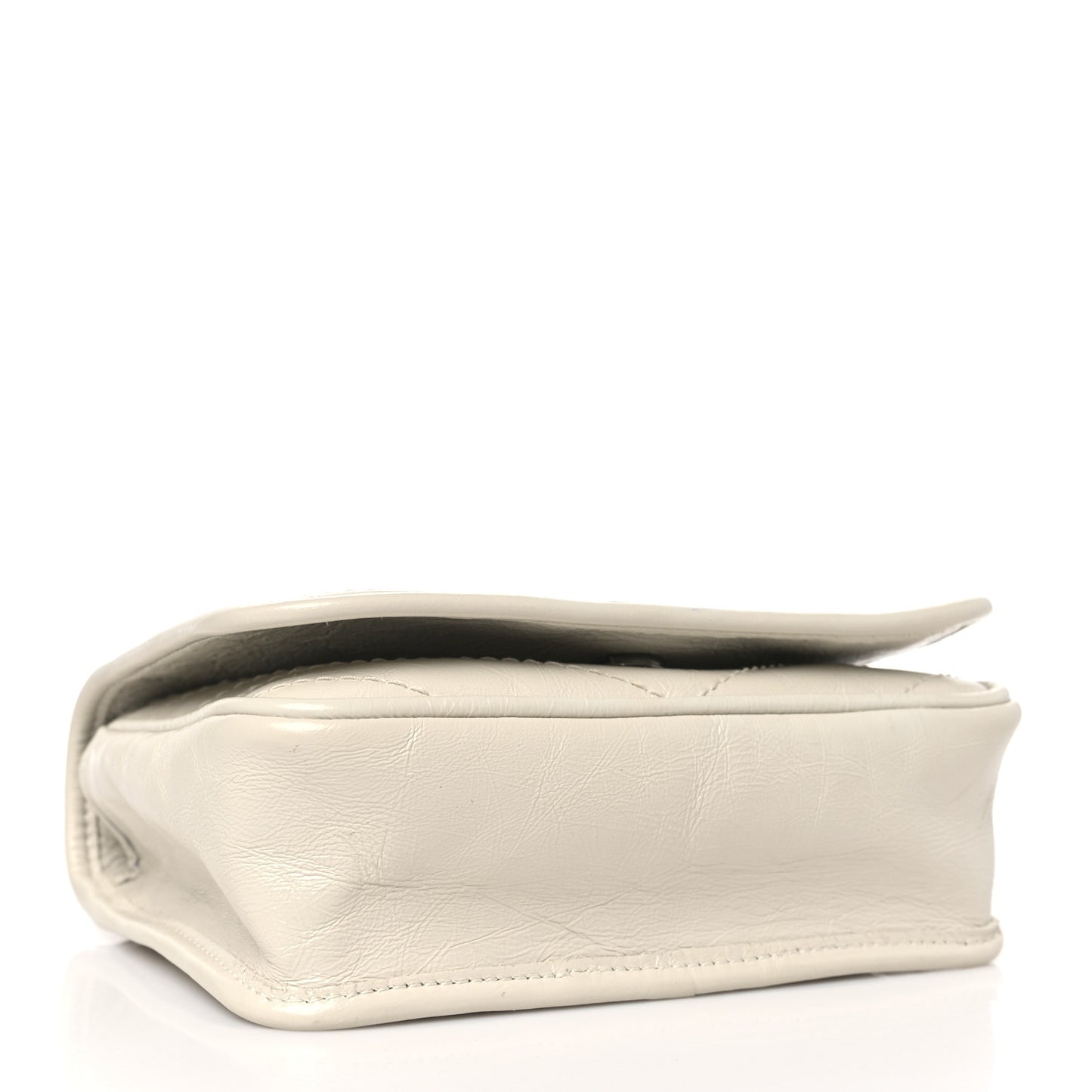 Crinkled Calfskin Matelasse Monogram Niki Chain Wallet Crema Soft