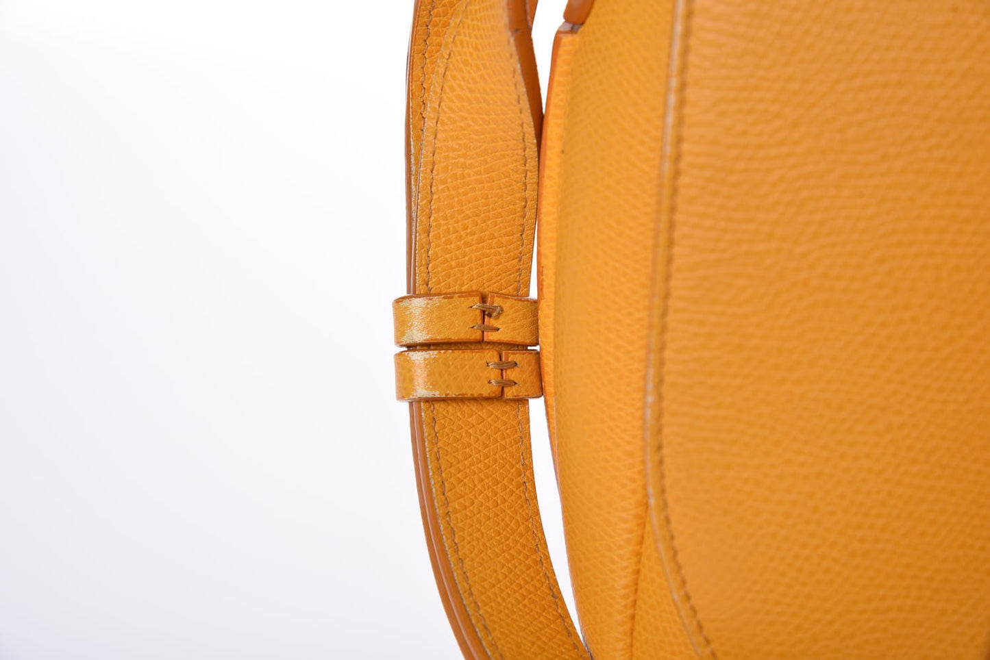 Grained Calfskin Trotteur Messenger Saffron
