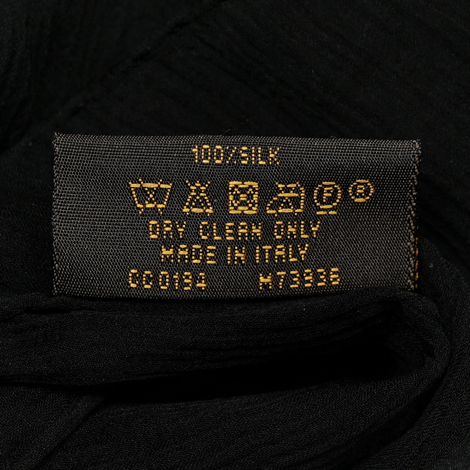 Louis Vuitton Silk Sheer Monogram Scarf Black 4 of 5