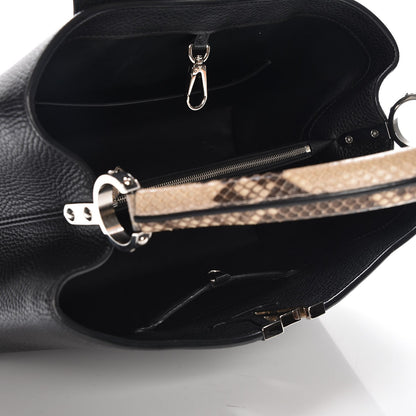 Louis Vuitton Taurillon Python Capucines MM Black 5 of 6