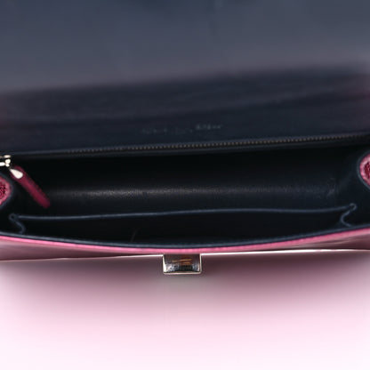 Christian Dior Metallic Patent Micro-Cannage Medium Diorama Flap Bag Pink 4 of 12