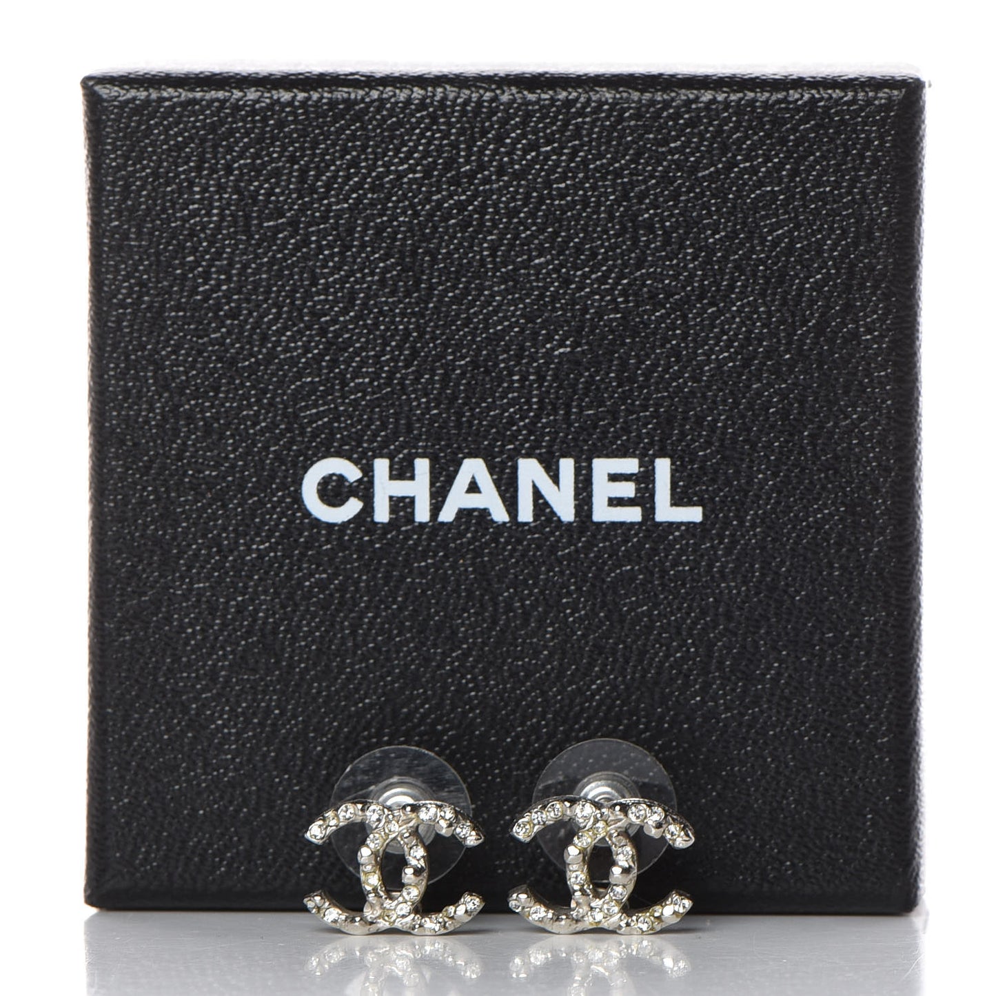 Crystal CC Earrings Silver