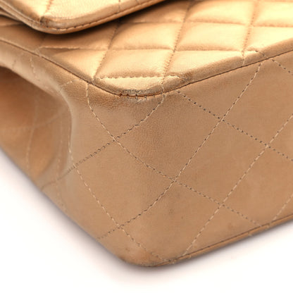 Chanel Lambskin Quilted Medium Double Flap Beige 8 of 12
