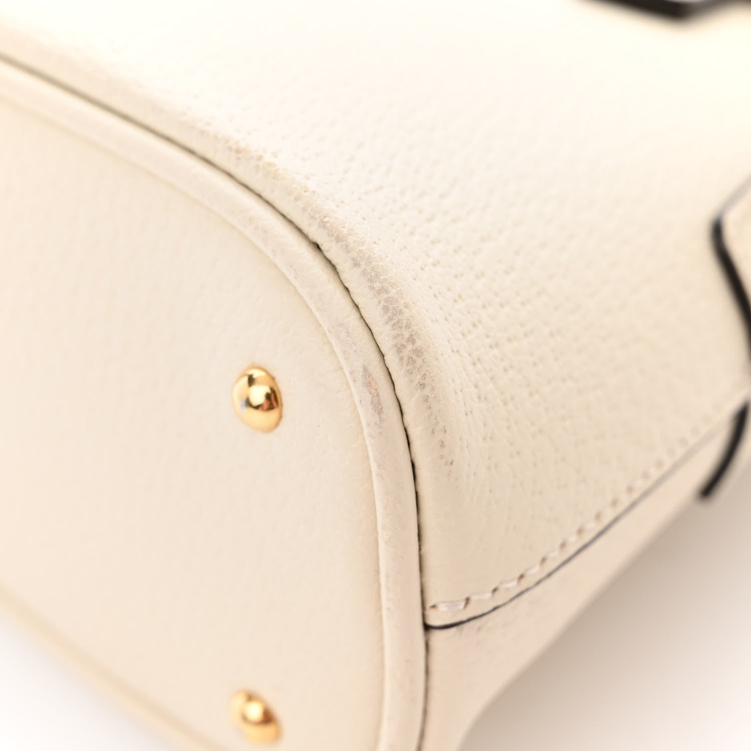 Gucci Textured Dollar Calfskin Mini Diana Dome Tote Bag White 11 of 11