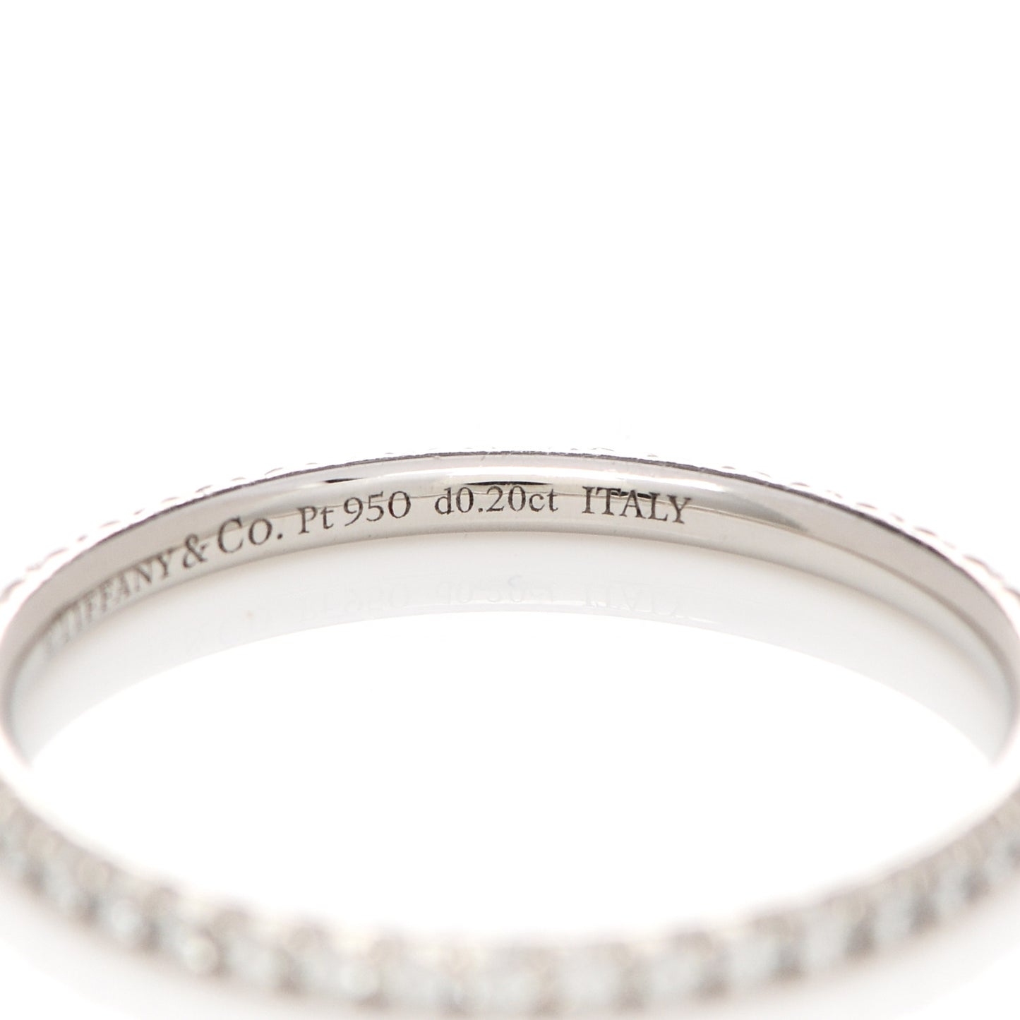 Platinum Diamond Metro Band Ring 52 6
