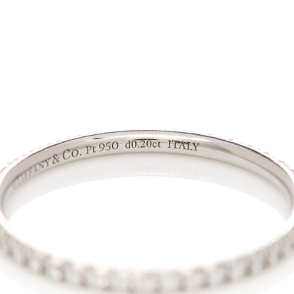 Tiffany Platinum Diamond Metro Band Ring 52 6 5 of 6