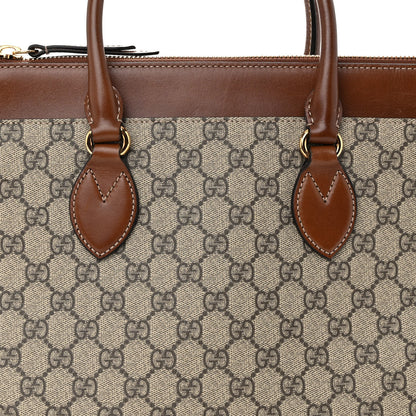 Gucci GG Supreme Monogram Small Zip Top Tote Beige Tuscany 8 of 11