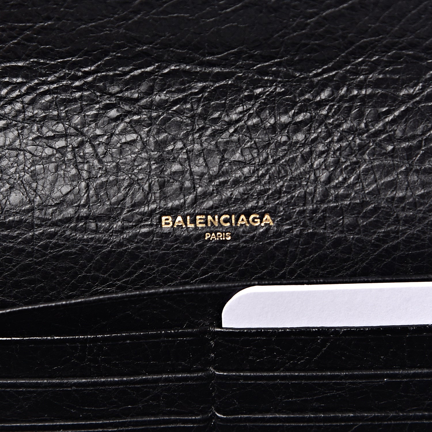 Balenciaga Agneau Classic Gold Hardware Money Wallet Black 6 of 7