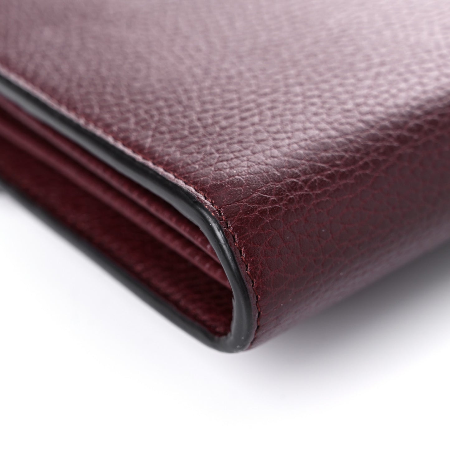 Dollar Calfskin Crystal Mini Dionysus Chain Wallet Vintage Bordeaux