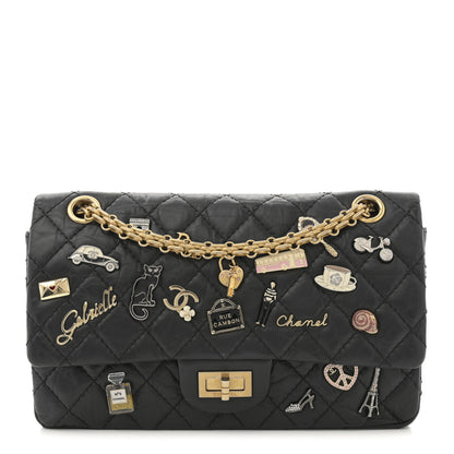 Chanel Aged Calfskin Lucky Charms 2.55 Reissue 225 Flap Black 1 of 10