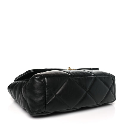 Chanel Lambskin Quilted Maxi Chanel 19 Flap Black 4 of 11