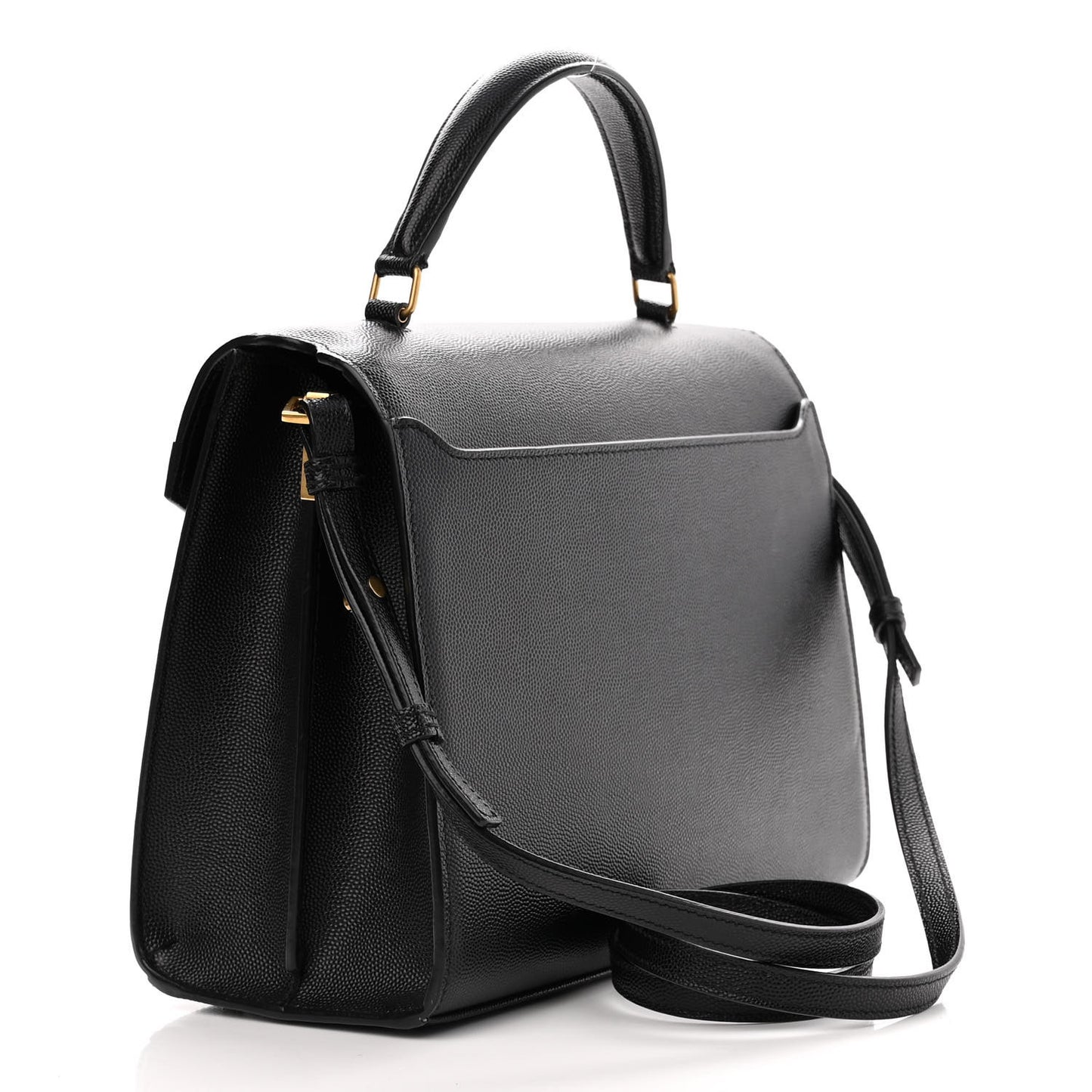 Grain de Poudre Medium Classic Monogram Cassandra Top Handle Black