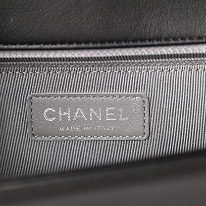 Chanel Calfskin Chevron Quilted New Medium Boy Flap Black 6 of 10